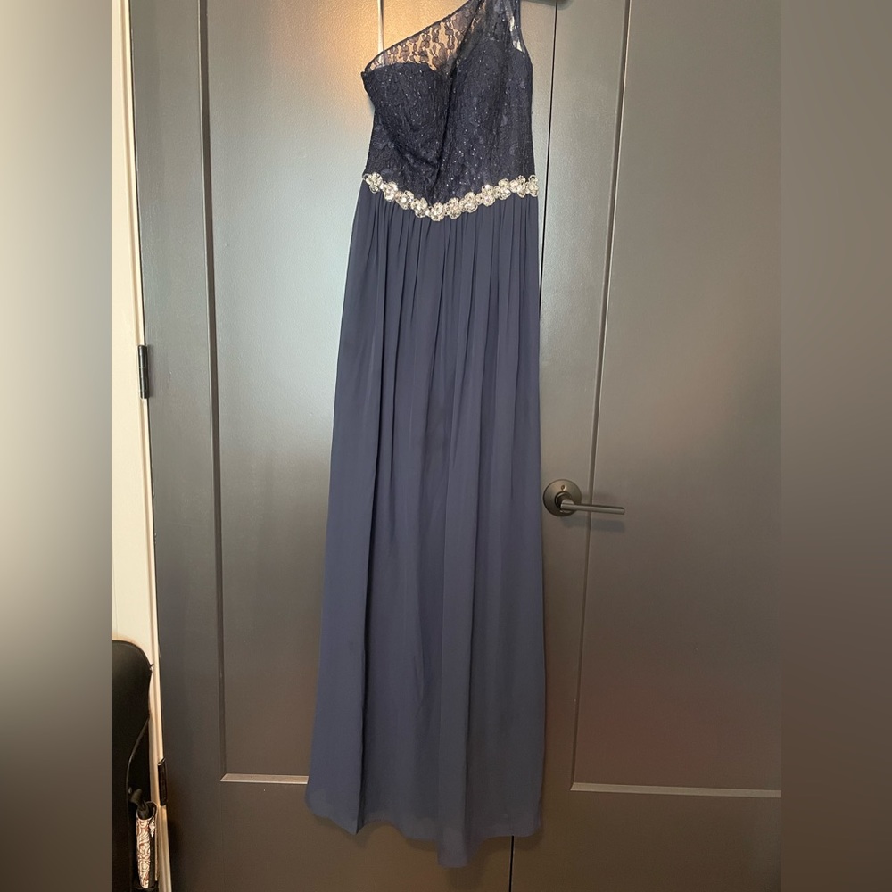 David’s Bridal blue formal gown size 6